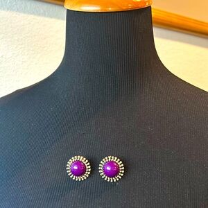 Cute purple and silver earrings!